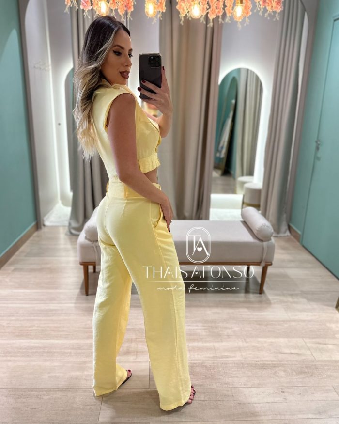 conjunto colete cs amarelo conjunto colete cs amarelo