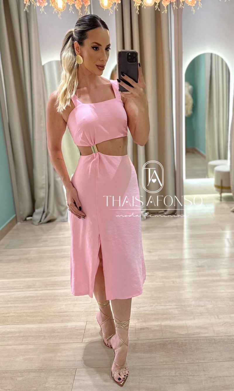 vestido Áurea rosa