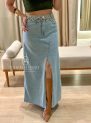 saia jeans longa