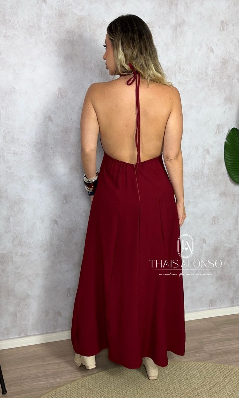 vestido stéfany vinho