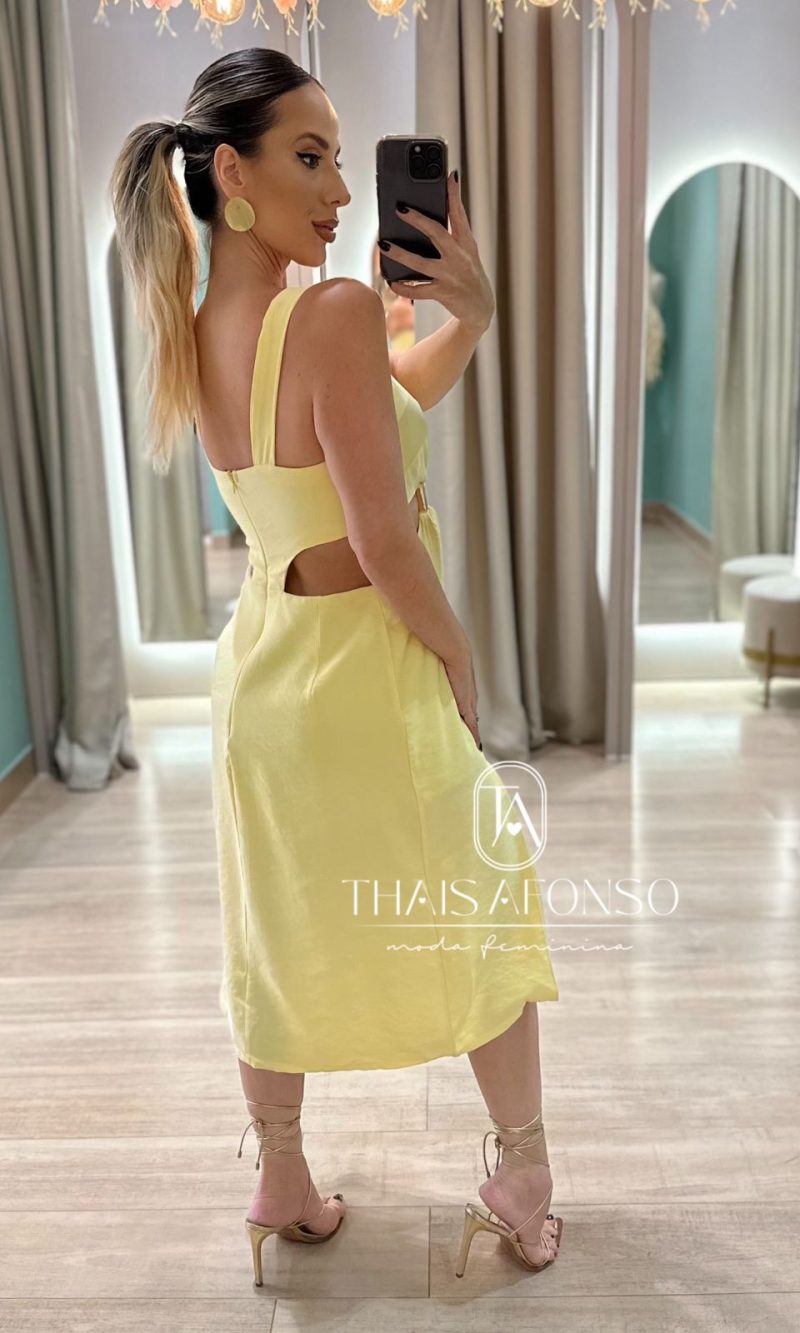 vestido Áurea amarelo vestido Áurea amarelo