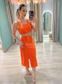 vestido Áurea laranja