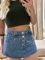 short saia botão