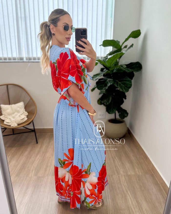 vestido floral serena azul Único vestido floral serena azul Único