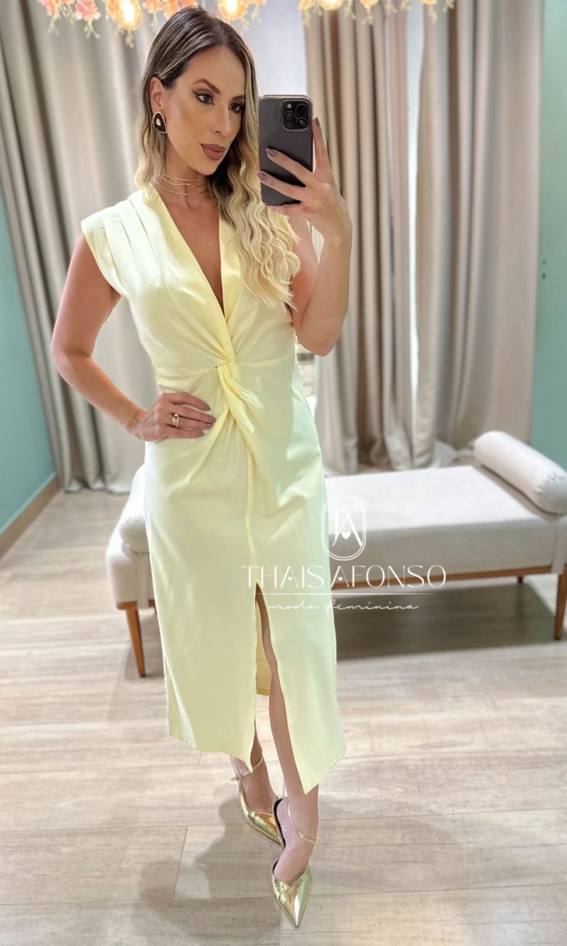 vestido mila amarelo