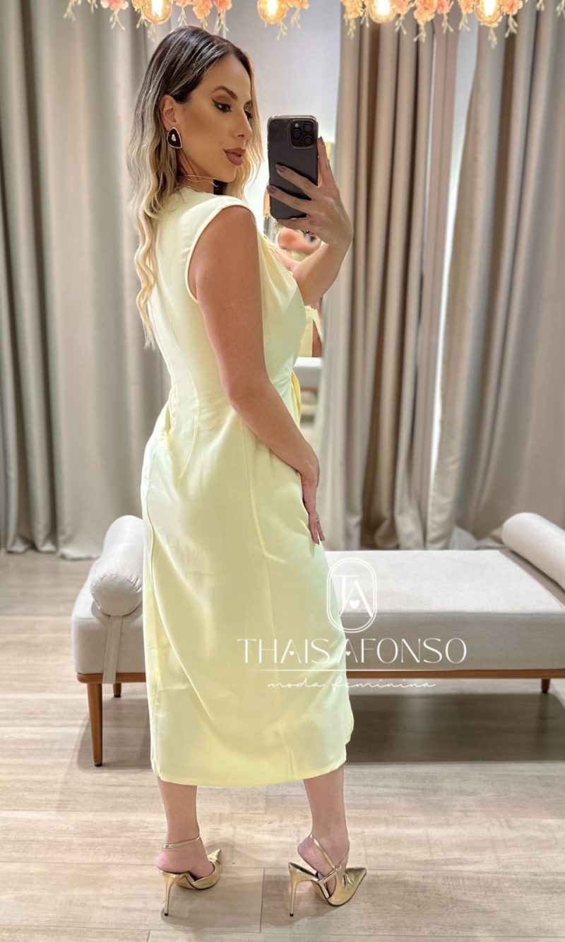 vestido mila amarelo vestido mila amarelo